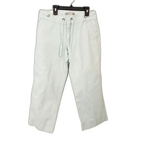 Vintage Y2K Old Navy Women’s Capri Wide Leg Pants 6 Low Ride Cotton Baby Blue